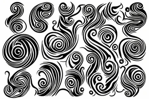 Fire swirl tattoo idea