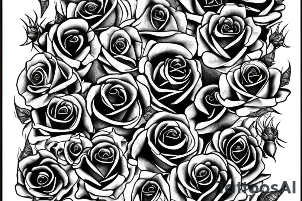 Ouija drop with roses on the sides tattoo idea