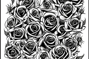 Ouija drop with roses on the sides tattoo idea