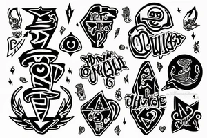 Ouija drop tattoo idea