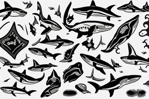 shark tooth tattoo idea