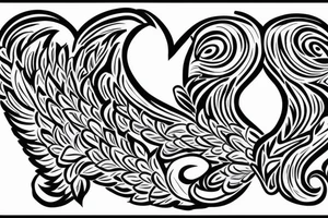 "Payal" written with cursive style. Angel wings on left and right side tattoo idea