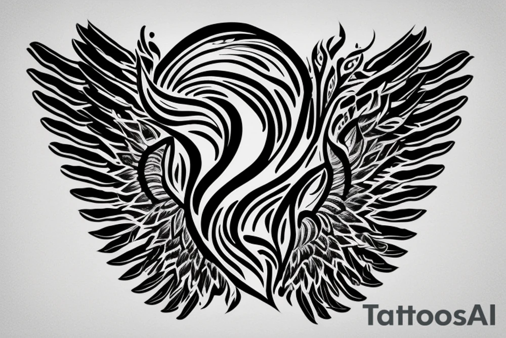 "Payal" written with cursive style. Angel wings on left and right side tattoo idea