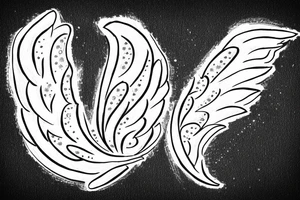 "Payal" written with cursive style. Angel wings on left and right side tattoo idea