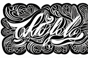"Payal" text written with cursive style. Angel wings on left and right side tattoo idea