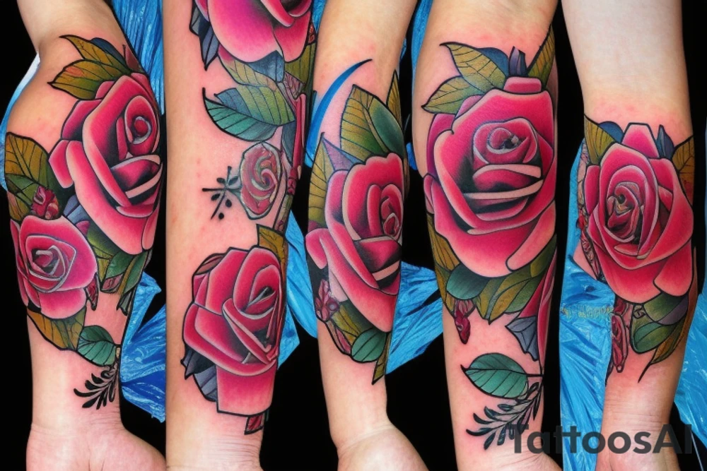 Transgender roses tattoo idea