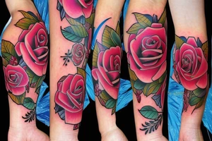 Transgender roses tattoo idea