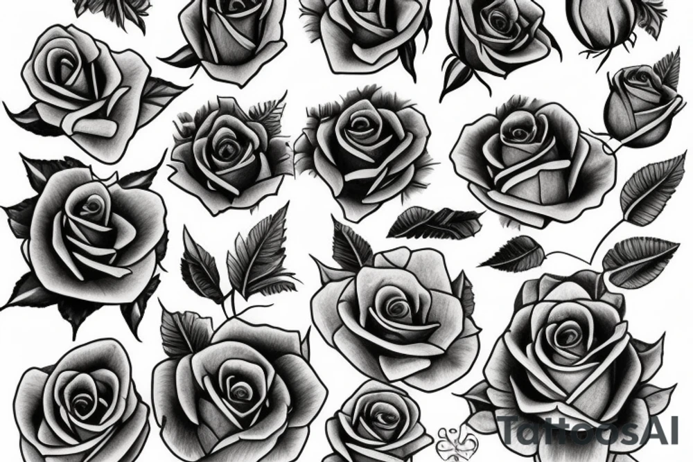 Transgender roses tattoo idea