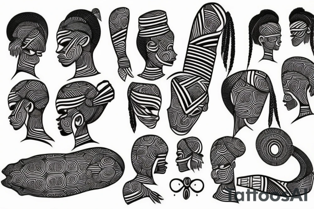 African woman tattoo idea