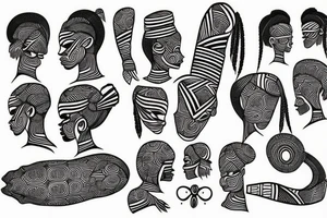 African woman tattoo idea