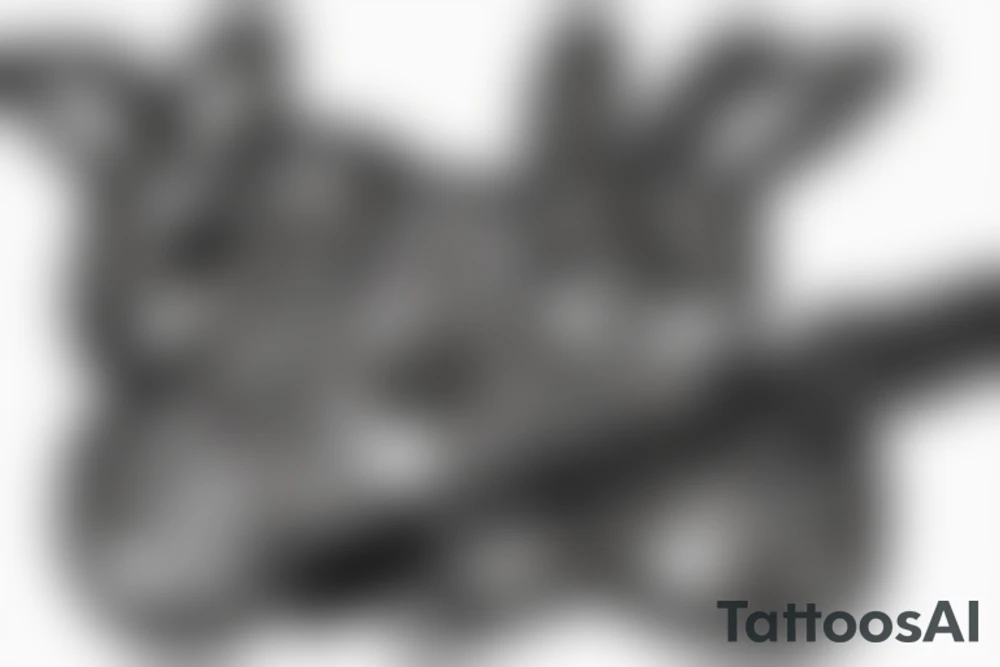 rabbit holding an AK47 tattoo idea