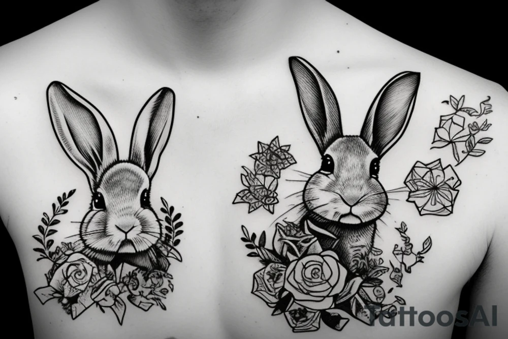 rabbit holding an AK47 tattoo idea