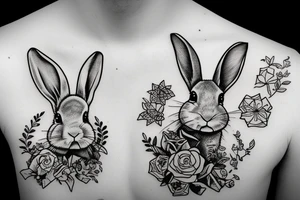rabbit holding an AK47 tattoo idea