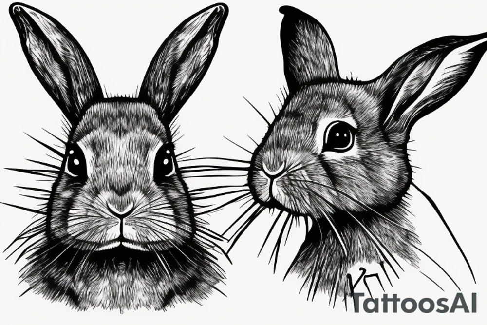 rabbit holding an AK47 in the hand tattoo idea