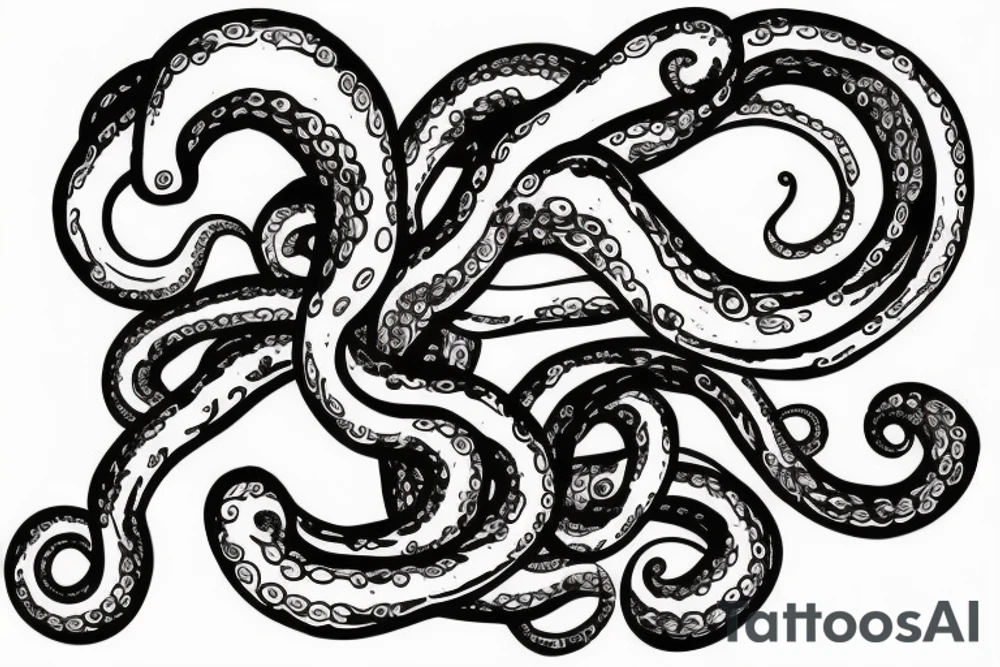 Brain with tentacles. tattoo idea