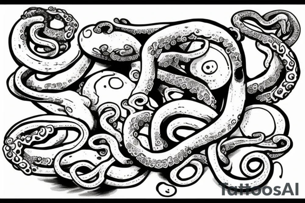 Brain with tentacles. tattoo idea
