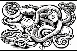 Brain with tentacles. tattoo idea