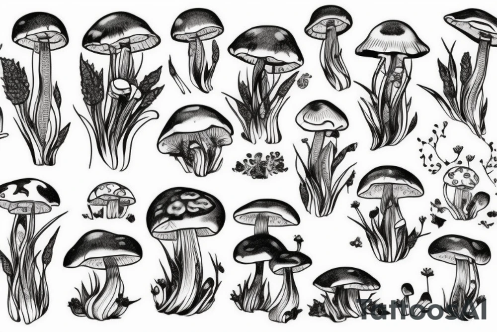 Mushroom spirit tattoo idea