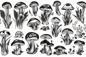 Mushroom spirit tattoo idea
