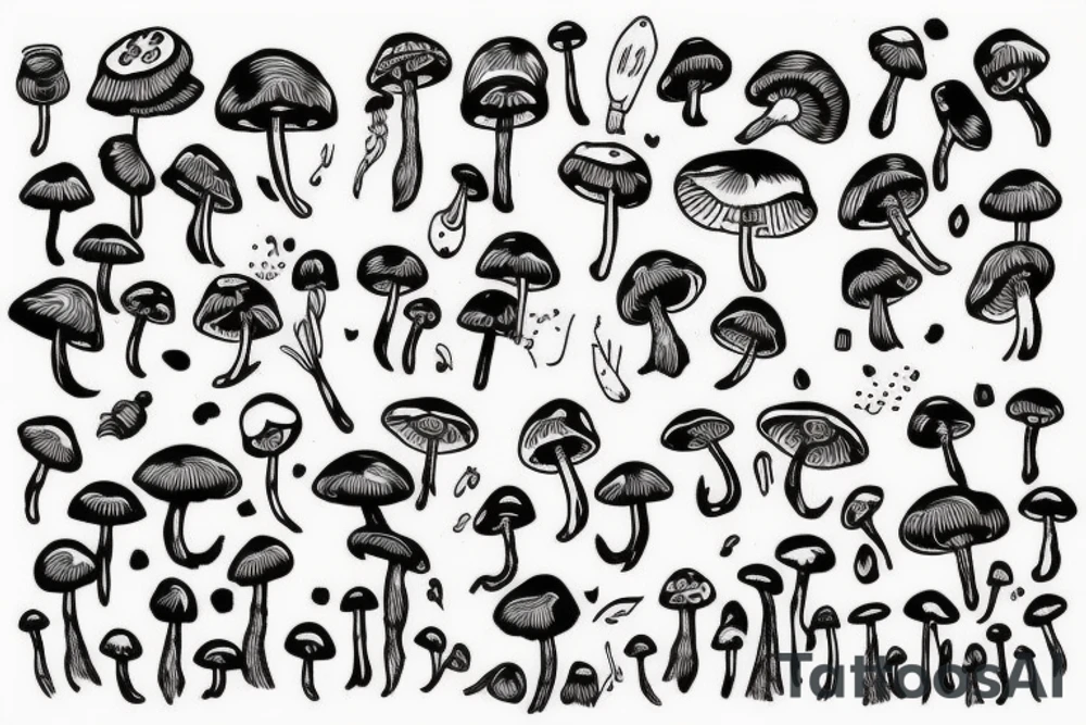 Mushroom spirit tattoo idea