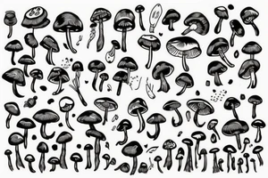 Mushroom spirit tattoo idea