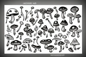 Cloudy spirit of Mushroom tattoo idea