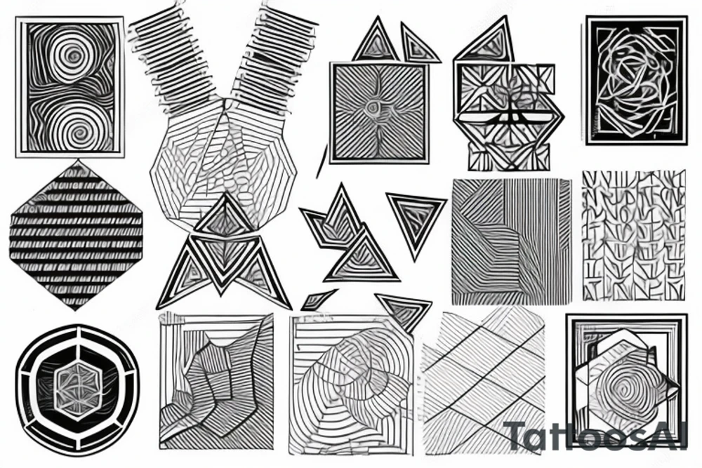 Tier Geometrie tattoo idea