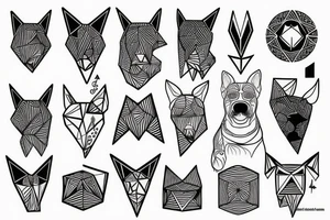 Hund Geometrie tattoo idea