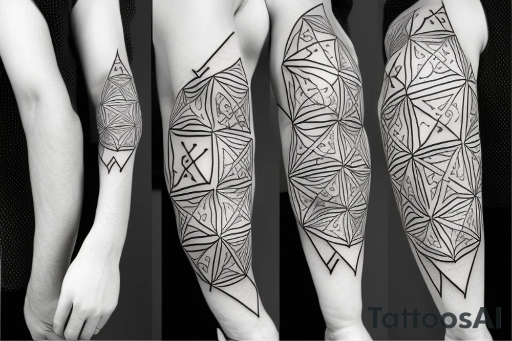 Hund Geometrie tattoo idea