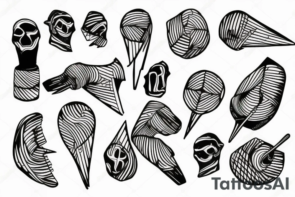 crossed drumsticks tattoo idea