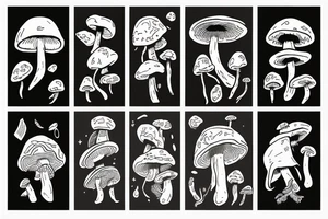 Cloudy spirit of Mushroom tattoo idea