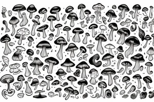 Cloudy spirit of Mushroom tattoo idea