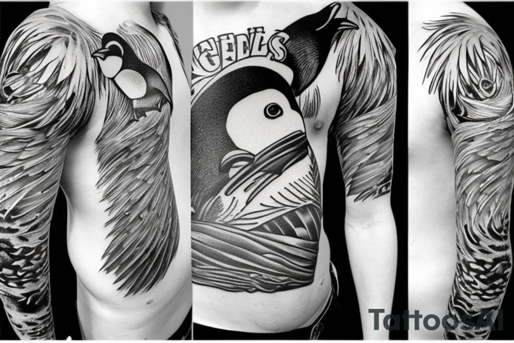 Penguin genster tattoo idea