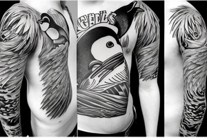 Penguin genster tattoo idea