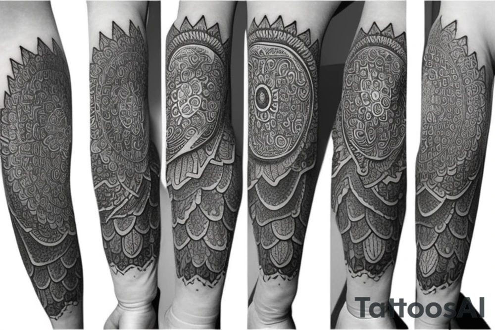 mandala sleeve tattoo idea