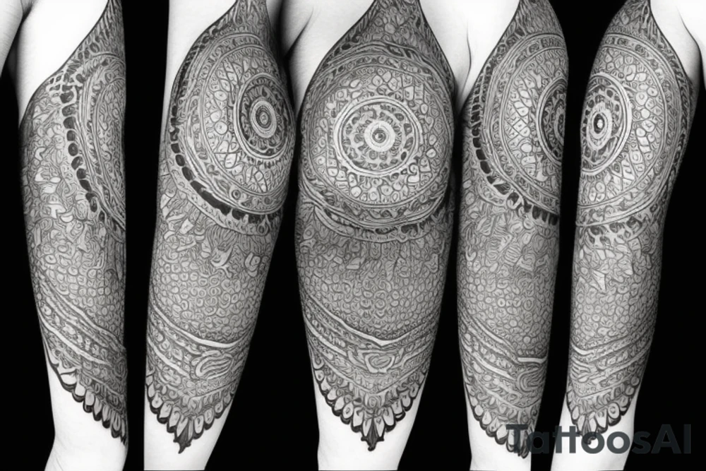 mandala sleeve tattoo idea