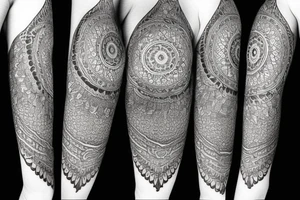 mandala sleeve tattoo idea
