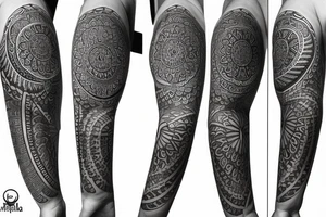 mandala sleeve tattoo idea
