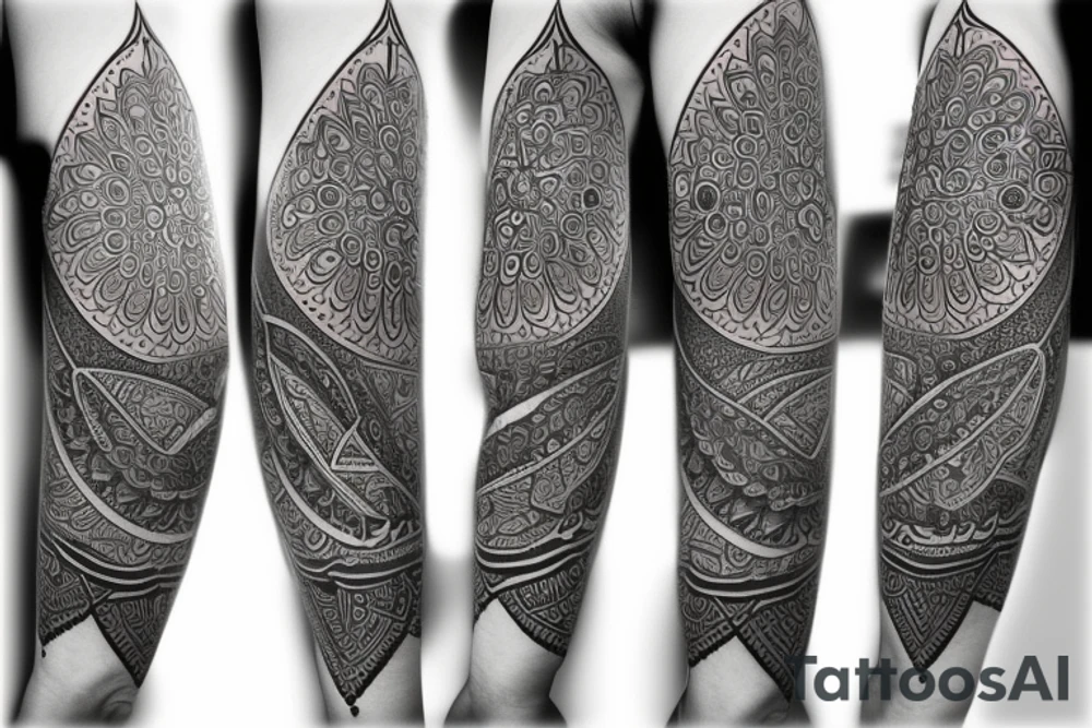 mandala sleeve tattoo idea