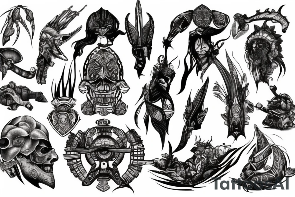 Tribal pc gaming tattoo idea