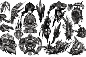 Tribal pc gaming tattoo idea