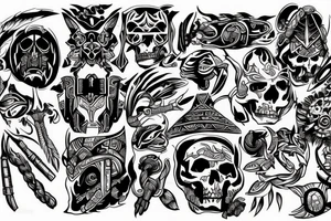 Tribal pc gaming tattoo idea