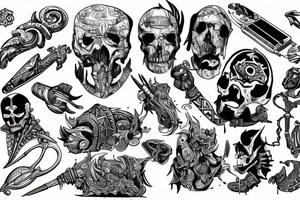 Tribal pc gaming strong tattoo idea