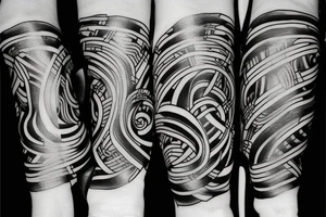 Three blacks bands on arm tattoo idea
