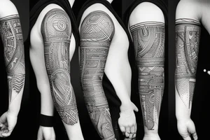 Three blacks bands on arm tattoo idea