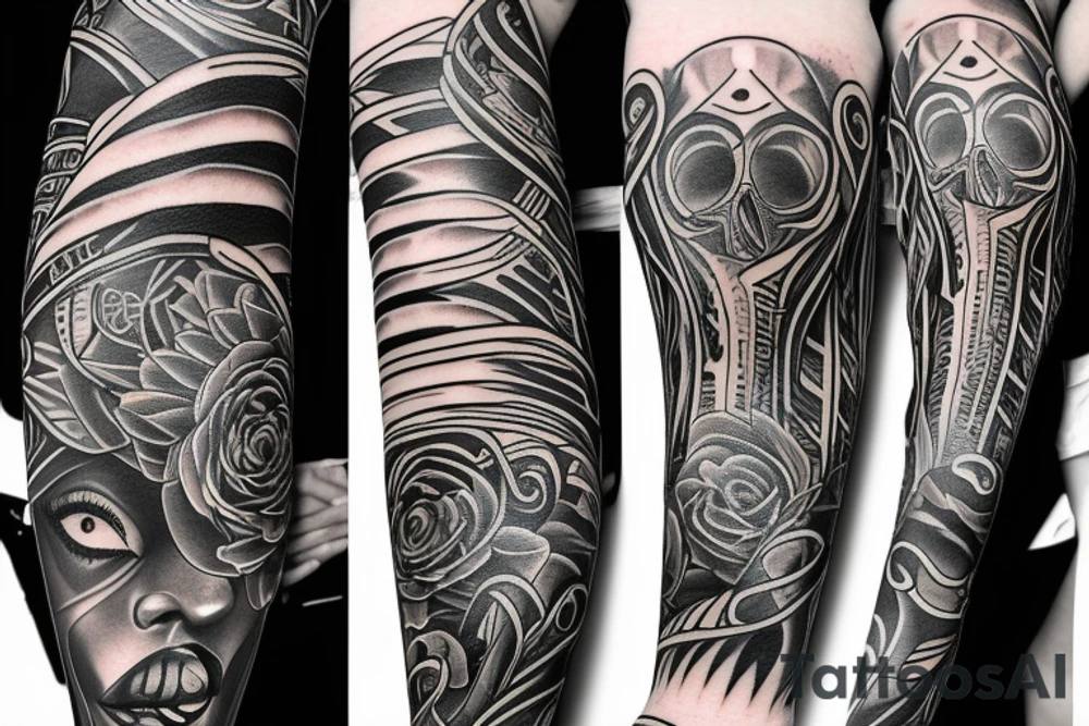 Three blacks bands on arm tattoo idea