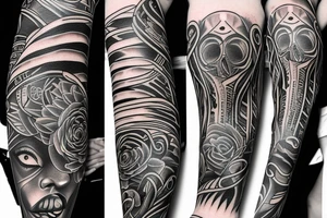 Three blacks bands on arm tattoo idea