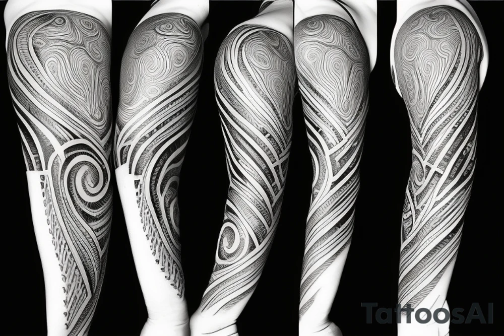 Three plain blacks bands on arm tattoo idea