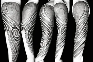 Three plain blacks bands on arm tattoo idea