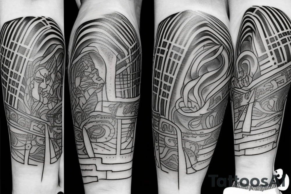 Three plain blacks bands on arm tattoo idea